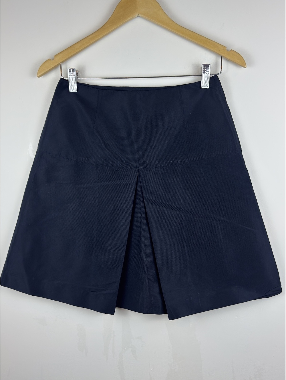 Miu Miu 2007 Black Pleated Flare Skirt IT 40 Y2K Archive Made in Italy